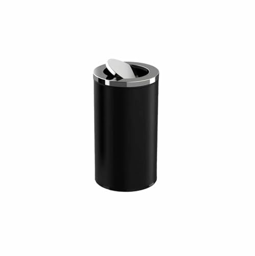CNPRAZ Edelstahl Küche Mülleimer 15L / 25L / 50L Schwarzer Drehdeckel Abfallbehälter Rauchlöscher Home Office Mülleimer Mittelgröße Recyclingbehälter von CNPRAZ