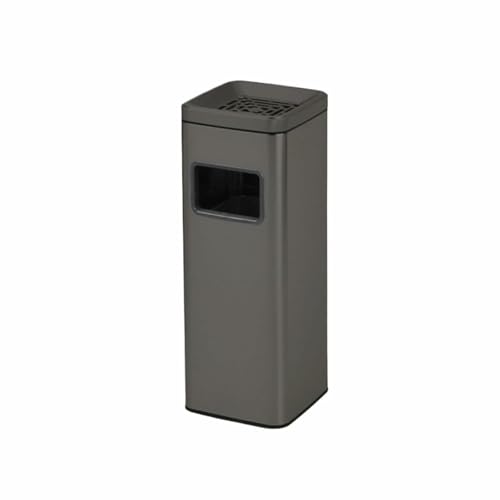 CNPRAZ Edelstahl Küche Mülleimer Mit Rauchlöscher Deckel Seitenöffnung Design Innenmülleimer Für Home Office Grauer Mülleimer Für Papier Und Allgemeinen Abfall von CNPRAZ