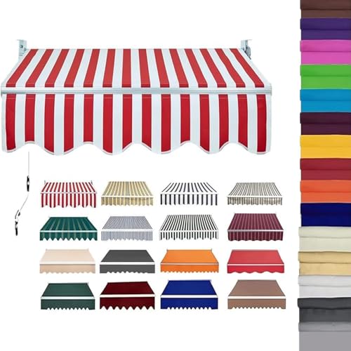 Einziehbarer Terrassenmarkisenstoff, Ersatz, wasserdichte Polyester-Sonnenschutzabdeckung, Sonnenschutz-Markisenabdeckung für den Außenbereich, Baldachin-Leinwand für den Balkon im Hof, Deck Einziehbarer Terrassenmarkisenstoff, Ersatz, wasserdichte Polyester-Sonnenschutzabdeckung, Sonnenschutz-Markisenabdeckung für den Außenbereich, Baldachin-Leinwand für den Balkon im Hof, Deck von CNPSMYF