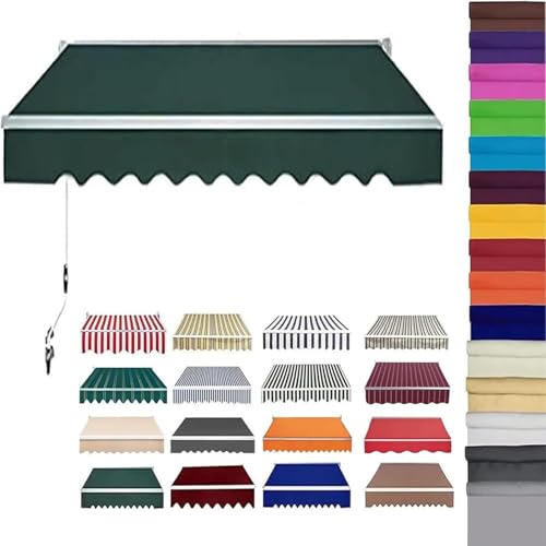 Einziehbarer Terrassenmarkisenstoff, Ersatz, wasserdichte Polyester-Sonnenschutzabdeckung, Sonnenschutz-Markisenabdeckung für den Außenbereich, Baldachin-Leinwand für den Balkon im Hof, Deck von CNPSMYF