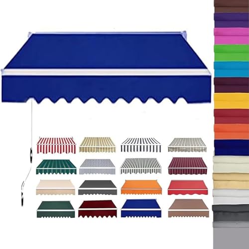 Einziehbarer Terrassenmarkisenstoff, Ersatz, wasserdichte Polyester-Sonnenschutzabdeckung, Sonnenschutz-Markisenabdeckung für den Außenbereich, Baldachin-Leinwand für den Balkon im Hof, Deck von CNPSMYF