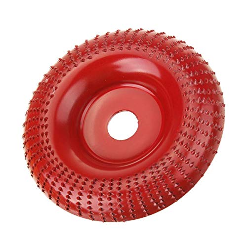 CNRTSO 125mm Holz Shaping Disc Wolframkarbid Holzschnitzerei Disc Grinder Rad Schleifscheibe Schleifen Drehwerkzeug for Winkelschleifer Schleifscheibe (Grit : 100mmx16mm, Outer Diameter : Wine red) von CNRTSO