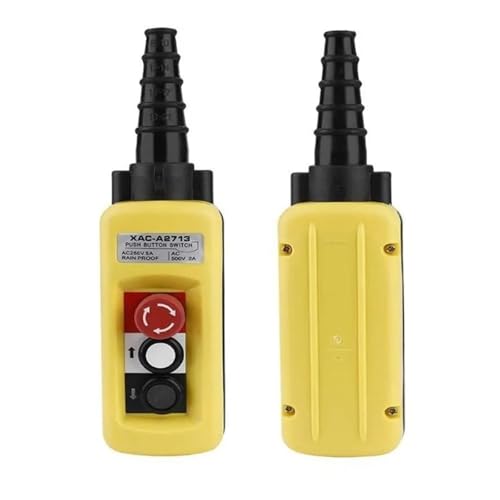 1 Speed Control Hoist Crane 2 Pushbuttons Pendant Control Station With Emergency Stop XAC-A2713 von CNTUSRXT