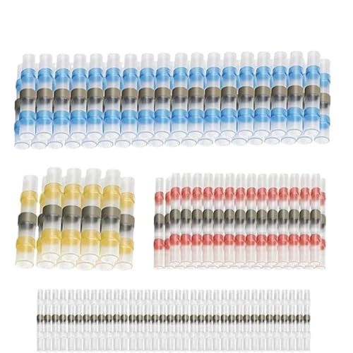100pcs/box Solder Seal Wire Connectors Waterproof Heat Shrink Insulated Electrical Butt Splice Connector Terminals von CNTUSRXT