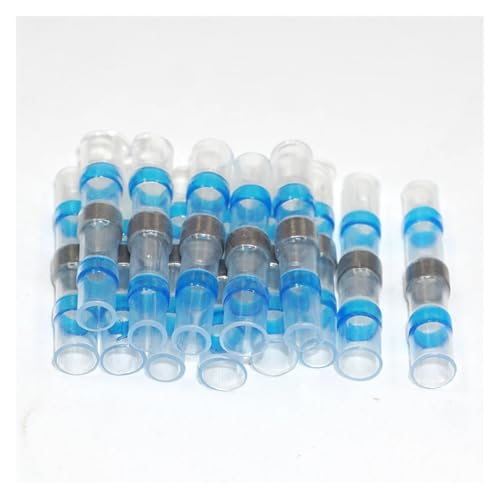 100x Blue AWG 16-14 GA Heat Shrink Solder Splice Butt Terminal Connector Heatshrink No Crimp von CNTUSRXT