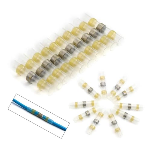 10PCS Splice Terminals Solder Sleeve Heat Shrink Butt Connectors Kitsl Insulated Electrical Butt Wire Connector Yellow 4.0mm von CNTUSRXT