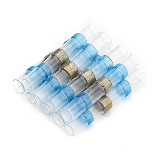 10pcs Electrical Wire Connectors Heat Shrink Solder Butt Splice Terminals Blue 5.0mm Waterproof Seal Connectors Kits von CNTUSRXT