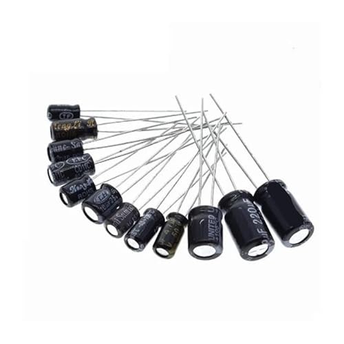 120Pcs 12 value kit 1uF-470uF Electrolytic Capacitor Package 1UF 2.2UF 3.3UF 4.7UF 10UF 22UF 33UF 47UF 100UF 220UF Capacitance Meters von CNTUSRXT