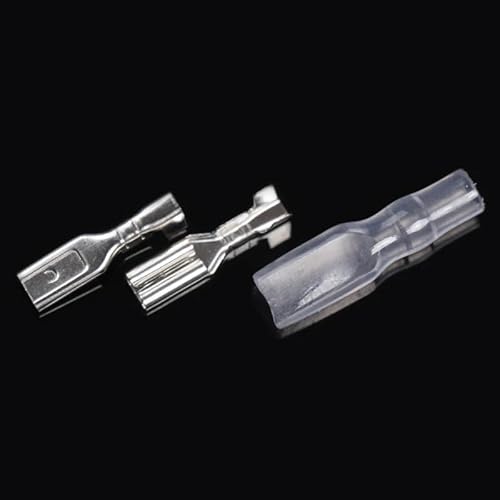 120Pcs 2.8/4.8/6.3mm Wire Connectors Crimp Terminals Crimp Female Spade Terminals With Transparent Insulating Sleeves von CNTUSRXT