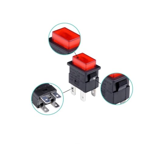 1PC PS23-16 Self-locking Pushbutton Switches 4Pins 250V 16A Socket Power Strip Push Button Switch for Vacuum Cleaner von CNTUSRXT