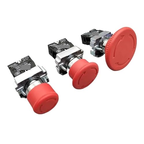 1pc XB2-BS442 30mm NC N/C Red Mushroom Emergency Stop Push Button Switch 600V 10A von CNTUSRXT