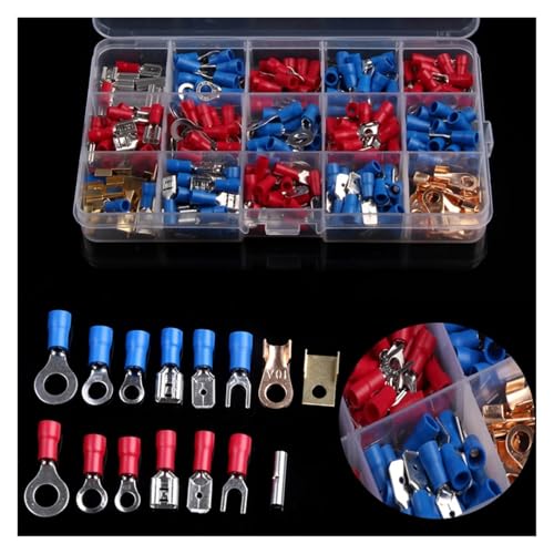 300pcs/Set Assorted Insulated Crimp Terminator Electrical Cable Wire Rolled Copper Terminals Red Blue Butt Connectors Kit von CNTUSRXT
