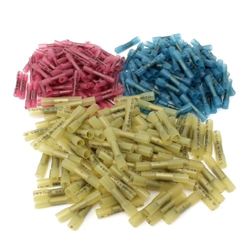 300pcs BHT1.25 BHT2 BHT5 Insulated Heat Shrink Butt Wire Electrical Crimp Terminal Connector Heat Shrink 22-18 16-14 12-10AWG von CNTUSRXT
