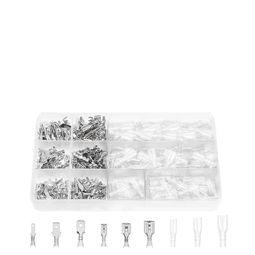 360pcs 2.8/4.8/6.3mm Spring Spade Crimp Terminals Male Female Wire Connector Electrical Wire Crimp Terminals von CNTUSRXT