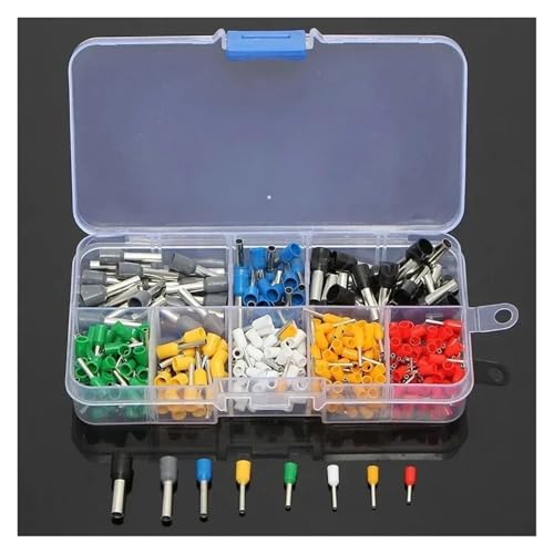 400Pcs VE Crimp Terminals,Wire Insulated Terminator,Block Cord End Connector,Electrical Tube Terminal von CNTUSRXT