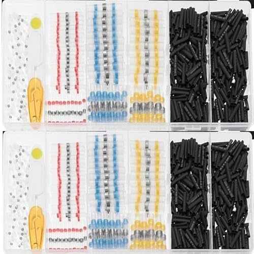 500PCS Waterproof Sleeve Solder Seal Wire Connectors Heat Shrink Tubings Kit Cable Terminal Tool Assortment Set von CNTUSRXT
