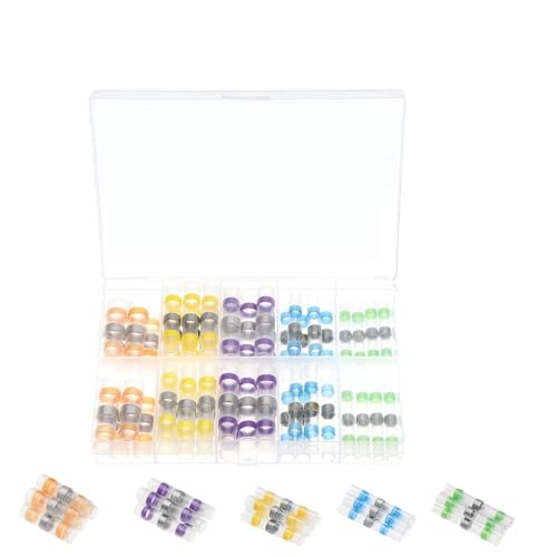 50pcs Waterproof Sleeve Solder Seal Wire Connectors Heat Shrink Kit Cable Terminal Tool Assortment Set von CNTUSRXT