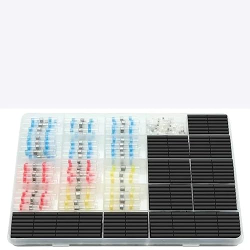 900Pcs Insulated Solder Seal Wire Connectors Heat Shrinkable Waterproof Solder Butt Connectors Solder Auto Marine Connector Kit von CNTUSRXT