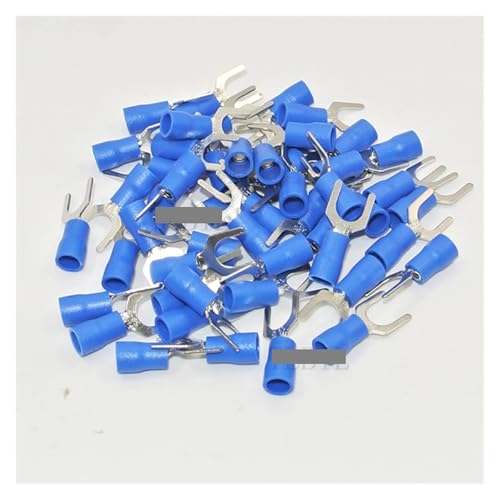 SV2-5 Blue Furcate Cable Wire Connector 1000PCS/Pack Furcate Pre-Insulating Fork Spade 16~14AWG Wire Crimp Terminals SV2-5 SV von CNTUSRXT