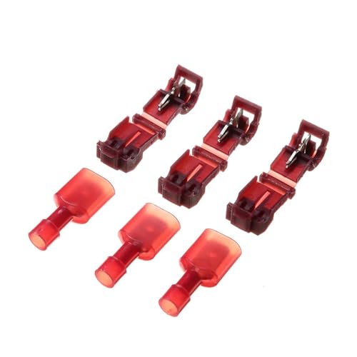 T-Tap/Male 100PCS 22-18 AWG Red Quick Splice Wire Terminals Insulated Electrical Connectors Combo von CNTUSRXT