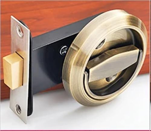 Edelstahl 304 Einbau Unsichtbarer Schalengriff Privatsphäre Versteckte Türschlösser Schrank Zieht Griff Disk Ring Lock 1St(Single-Green Bronze) von CNWTNCSH