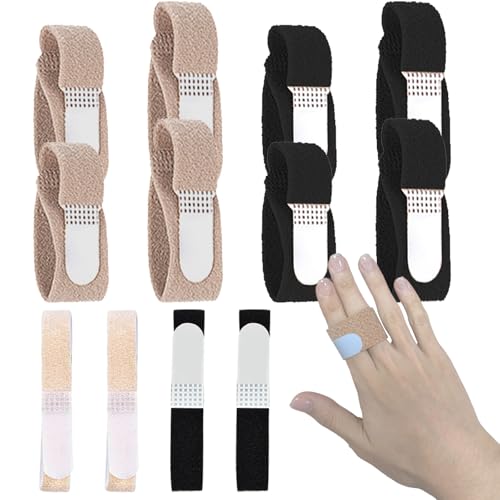 12 Stück Fingerschiene, CNYMANY Fingerbänder Wiederverwendbares Buddy-Fingerband für Doppelfinger, Waschbare Fingerschiene für gebrochene Finger Schnellender Finger zur Unterstützung verletzter Finger von CNYMANY