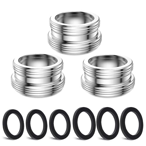 3 Stk CNYMANY Wasserhahn-Adapter, Männlich M22mm Auf M24mm für Küchenbelüfter, Waschbecken, Gartenschlauch, Wasserfilter, Standardschlauch über Umsteller 3 Stk CNYMANY Wasserhahn-Adapter, Männlich M22mm Auf M24mm für Küchenbelüfter, Waschbecken, Gartenschlauch, Wasserfilter, Standardschlauch über Umsteller von CNYMANY
