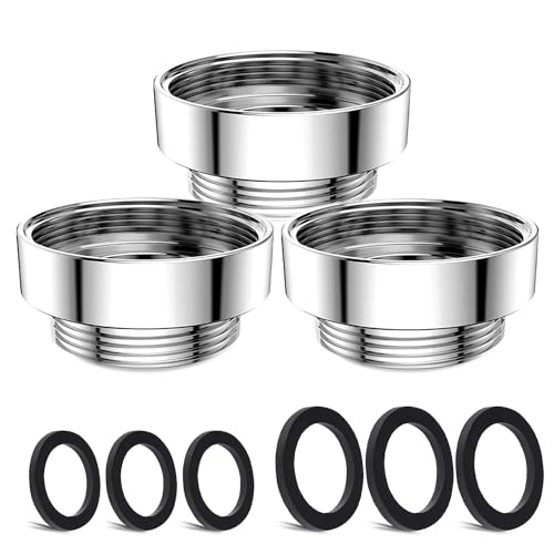 3 Stk Wasserhahn-Adapter, CNYMANY Männlich M22mm auf Weiblich M28mm Adapter für Küchenbelüfter Waschbecken-Wasserhahn-Adapter Gartenschlauch anschließen Wasserfilter Standardschlauch über Umsteller von CNYMANY