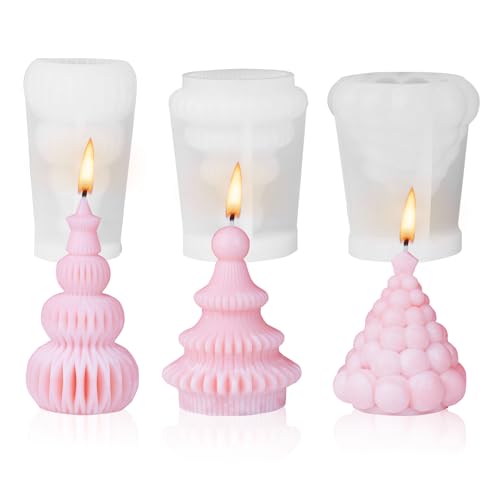 3 Stk Weihnachtsbaum Kerzenformen, CNYMANY 3D Weihnachtsbaumform Silikonform zur Kerzenherstellung Epoxidharzform Seifenform Bastelwerkzeug für Wachs Schokolade Party Festival-Wohndekoration 3 Stk Weihnachtsbaum Kerzenformen, CNYMANY 3D Weihnachtsbaumform Silikonform zur Kerzenherstellung Epoxidharzform Seifenform Bastelwerkzeug für Wachs Schokolade Party Festival-Wohndekoration von CNYMANY
