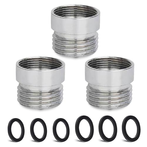3 Stück Wasserhahn-Adapter-Set, Außengewinde M20 mm Grobgewinde auf Innengewinde M22mm Feingewinde Küchenbelüfter-Adapter-Set Spülbecken-Wasserhahn-Adapterschlauch Wasserfilter Standardschlauch 3 Stück Wasserhahn-Adapter-Set, Außengewinde M20 mm Grobgewinde auf Innengewinde M22mm Feingewinde Küchenbelüfter-Adapter-Set Spülbecken-Wasserhahn-Adapterschlauch Wasserfilter Standardschlauch von CNYMANY