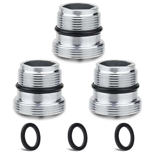 3 Stück Wasserhahn Adapter Set, CNYMANY Adapter-Set für Küchenbelüfter Erhöhen Männlich M22mm auf Männlich M18mm Feine GewindeSpültisch-Wasserhahn-Adapter Anschluss eines Gartenschlauch-Wasserfilters von CNYMANY
