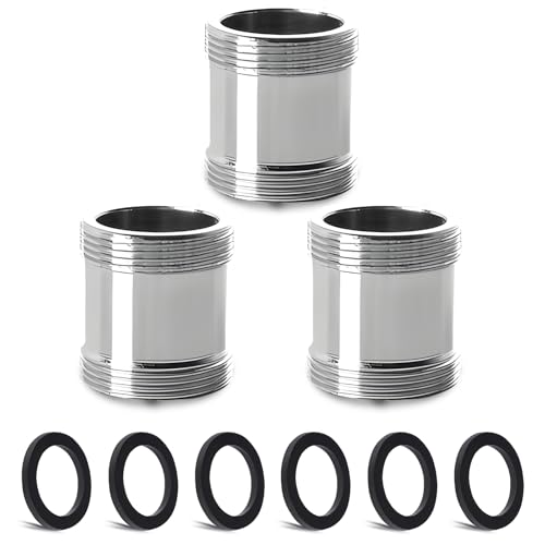 3 Stück Wasserhahn Adapter Set, CNYMANY Adapter Set für Küchenbelüfter Erhöhen Männlich M22mm auf Männlich M22mmFeine Gewinde Spültisch-Wasserhahn-Adapter Anschluss eines Gartenschlauch Wasserfilters von CNYMANY