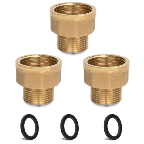 3 Stück Wasserhahn Adapter Set, CNYMANY Adapter-Set für Küchenbelüfter Weiblich G1 auf Männlich G3/4 Spültisch-Wasserhahn-Adapter Anschluss eines Gartenschlauch-Wasserfilters Standardschlauch 3 Stück Wasserhahn Adapter Set, CNYMANY Adapter-Set für Küchenbelüfter Weiblich G1 auf Männlich G3/4 Spültisch-Wasserhahn-Adapter Anschluss eines Gartenschlauch-Wasserfilters Standardschlauch von CNYMANY