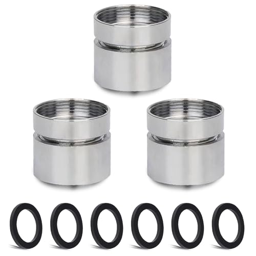 3 Stück Wasserhahn Adapter Set, CNYMANY Adapter-Set für Küchenbelüfter Weiblich M24mm auf Weiblich M24mm Spültisch-Wasserhahn-Adapter Anschluss eines Gartenschlauch-Wasserfilters Standardschlauch 3 Stück Wasserhahn Adapter Set, CNYMANY Adapter-Set für Küchenbelüfter Weiblich M24mm auf Weiblich M24mm Spültisch-Wasserhahn-Adapter Anschluss eines Gartenschlauch-Wasserfilters Standardschlauch von CNYMANY