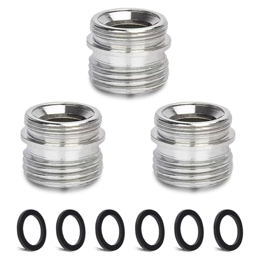 3 Stück Wasserhahn-Adapter-Set, CNYMANY Außengewinde M20 mm auf Außengewinde M20 mm Feingewinde Küchenbelüfter-Adapter-Set Spültisch-Wasserhahn-Adapterschlauch Wasserfilter Standardschlauch von CNYMANY