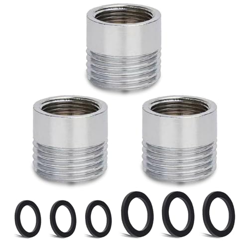 3 Stück Wasserhahn-Adapter-Set, CNYMANY Außengewinde M20 mm auf Innengewinde M16mm Küchenbelüfter-Adapter-Set Spülbecken-Wasserhahn-Adapterschlauch Wasserfilter Standardschlauch 3 Stück Wasserhahn-Adapter-Set, CNYMANY Außengewinde M20 mm auf Innengewinde M16mm Küchenbelüfter-Adapter-Set Spülbecken-Wasserhahn-Adapterschlauch Wasserfilter Standardschlauch von CNYMANY