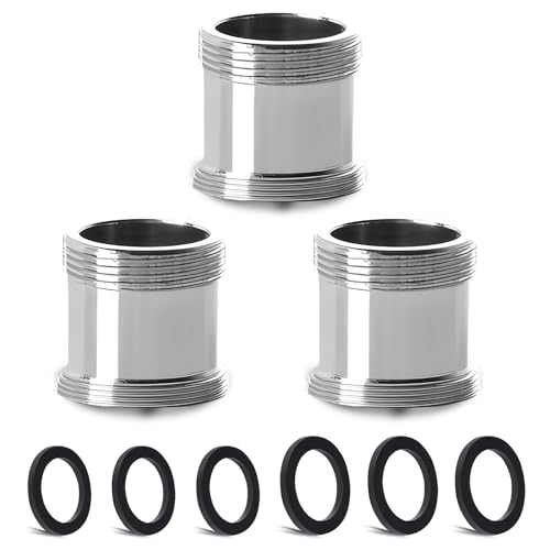 3 Stück Wasserhahn Adapter Set,CNYMANY Adapter-Set für Küchenbelüfter Erhöhen Männlich M22mm auf Männlich M20mm Feine Gewinde Spültisch-Wasserhahn-Adapter Anschluss eines Gartenschlauch-Wasserfilters von CNYMANY
