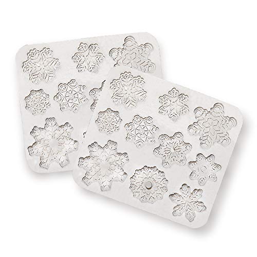 CNYMANY 2 Stücke Fondant Silikon Formen, 20 Hohlraum 3D Weihnachten Schneeflocke Form Sugarcraft Kuchen Dekoration Cupcake Topper Crafting Projekte Zucker Gum Paste Harz Polymer Clay Form CNYMANY 2 Stücke Fondant Silikon Formen, 20 Hohlraum 3D Weihnachten Schneeflocke Form Sugarcraft Kuchen Dekoration Cupcake Topper Crafting Projekte Zucker Gum Paste Harz Polymer Clay Form von CNYMANY