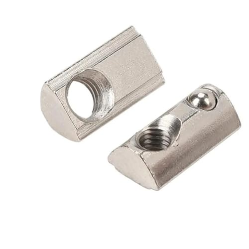 100 Stück Nutenstein M3 M4 M5 M6 M8 Einrollbare Feder-T-Mutter mit Kugel for Aluminium-Strangpressprofile der Serie 20(20-M5 100pcs) von CNYUON