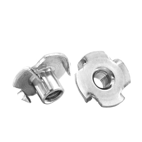 100 stücke M4 M5 M6 M8 M10 304 Edelstahl Vier Krallen Mutter Lautsprecher T-mutter Blind Pronged Insert T mutter Möbel Hardware(M5) von CNYUON