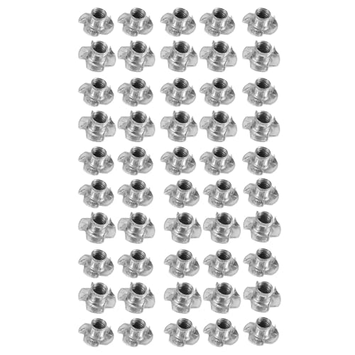 100 stücke M8 Vier Krallen Mutter T-mutter Blind Pronged Insert for Holz Möbel Hardware von CNYUON