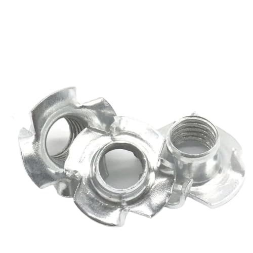 100 stücke T-Mutter 30 M4 M5 M6 M8 M10 Vier Krallen Mutter Lautsprecher Blind Pronged Insert Holz möbel T-tuercas(M8) von CNYUON