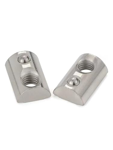 100PC M3 M4 M5 M6 M8 Roll-In-Feder-T-Mutter mit Kugel for Aluminium-Extrusion Profil 45 Serie Aluminium-Profilnut(M5) von CNYUON