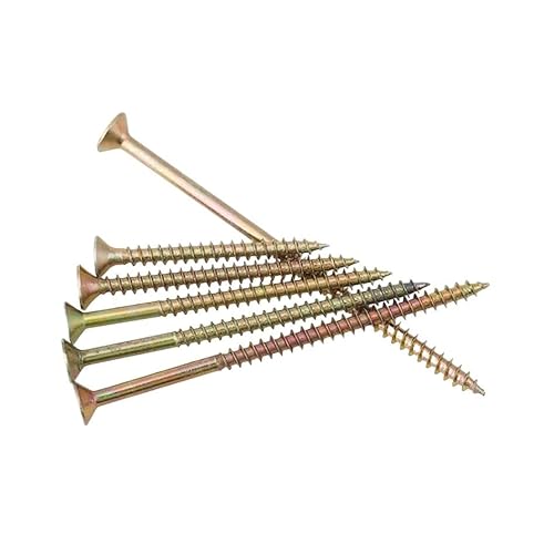 20 Stück Edelstahl verlängerte Blechschrauben Rundkopf Schwellenschrauben Möbelbefestigungen Holzbearbeitungs-Hardware-Werkzeuge(60mm) von CNYUON