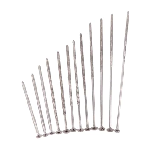 30 Stück M4 selbstschneidende Eisenschrauben for die Zimmerei, Flachkopf-Kreuzschlitzschrauben, Montageschrauben for Holzterrassenmöbelboxen(M4x190mm) von CNYUON