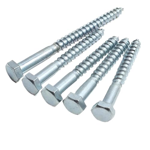 30 stücke Sechskantkopf Lag Sleeper Schraube Bolzen Edelstahl 304 Stahl Externe Sechskantkopf Selbstschneidende Schraube(150mm,M10) von CNYUON