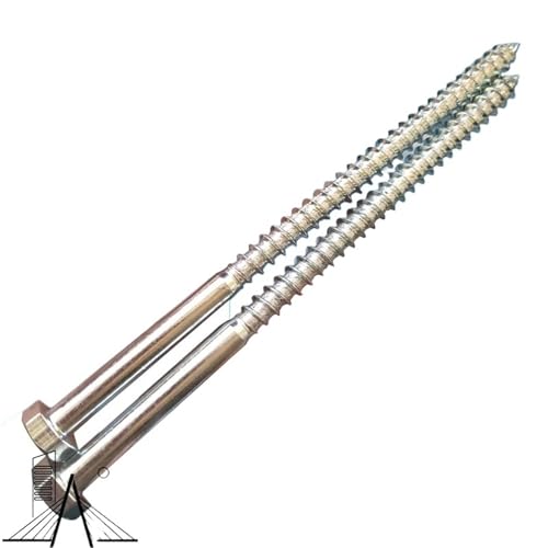 30 stücke Sechskantkopf Lag Sleeper Schraube Bolzen Edelstahl 304 Stahl Externe Sechskantkopf Selbstschneidende Schraube(200mm,M10) von CNYUON