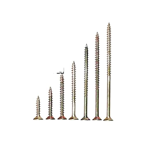 50 Stück Edelstahl verlängerte Blechschrauben Rundkopf Schwellenschrauben Möbelbefestigungen Holzbearbeitungs-Hardware-Werkzeuge(80mm) von CNYUON