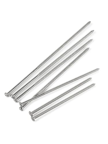 50 Stück M4 Edelstahl verlängerte Blechschrauben Rundkopf Schwellenschrauben Möbelbefestigungen Holzbearbeitungs-Hardware-Werkzeuge(70mm) von CNYUON