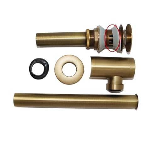 Antikes Badezimmer Waschbecken Flasche Falle Abfall Rohr Kits Messing Abfluss Armaturen Für Waschbecken(Antique with hole) von CNYUON